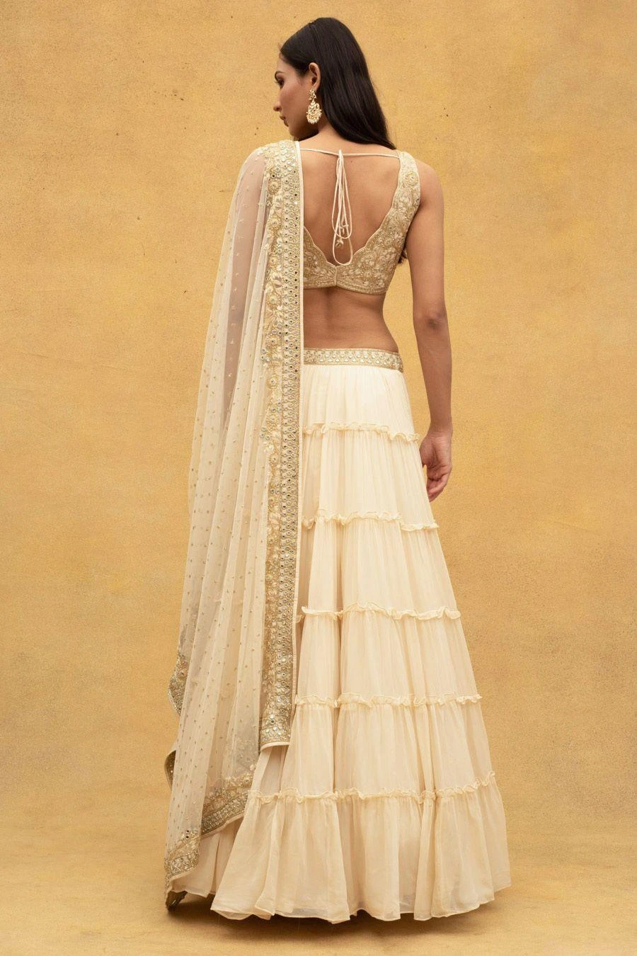 Arpita Mehta Ivory Embellished Lehenga Set - Image 5