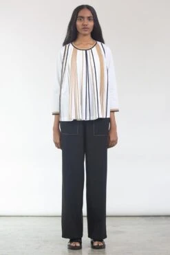 Bodice Ivory Round Neck Top