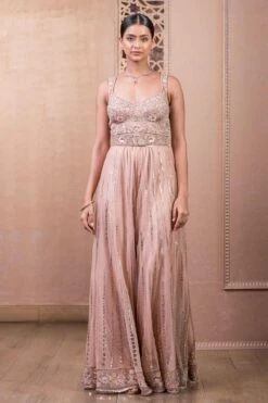 Tarun Tahiliani Old Rose Embellished Jumpsuit