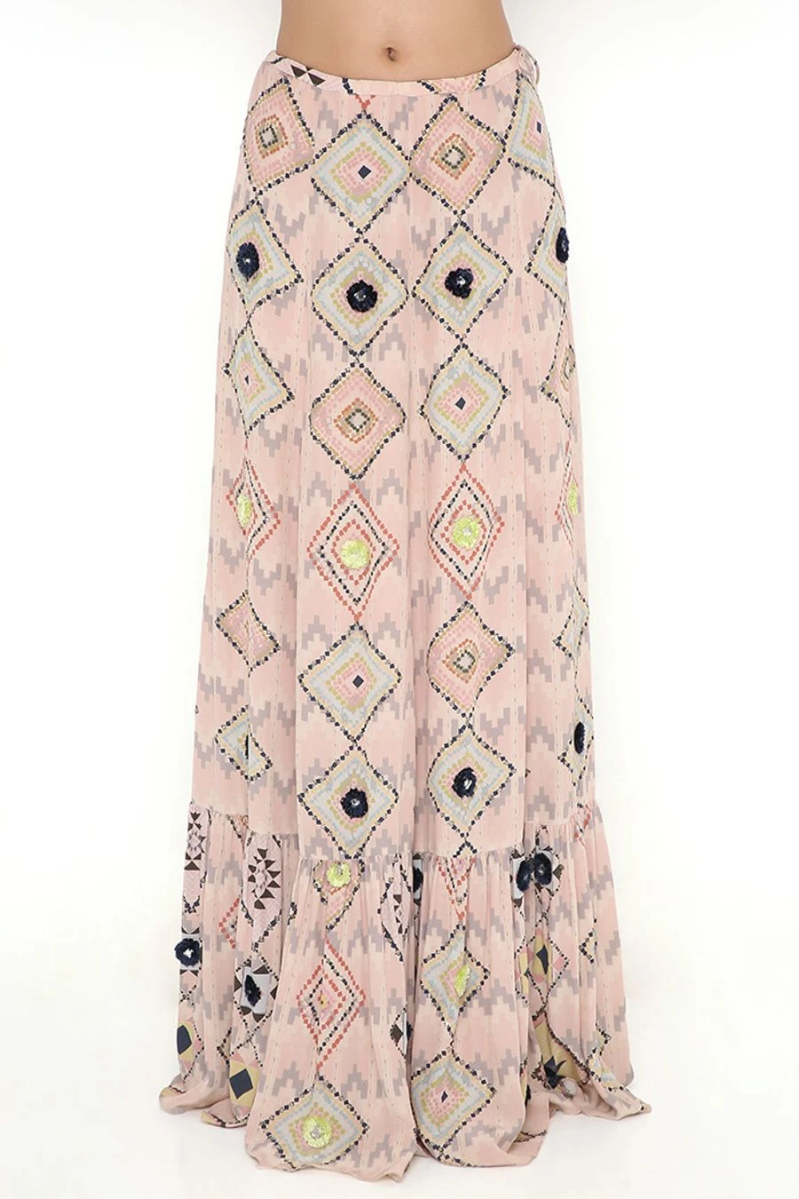 Payal Singhal Blush Diamond Printed Lehenga Set - Image 5