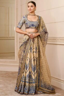 Tarun Tahiliani Blue Embellished Lehenga Set
