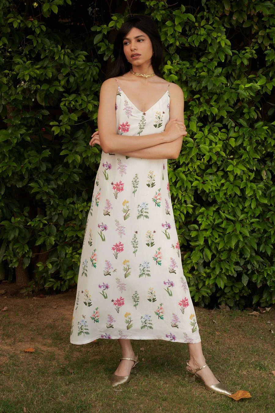 Ode To Odd First Bloom Silk Dress