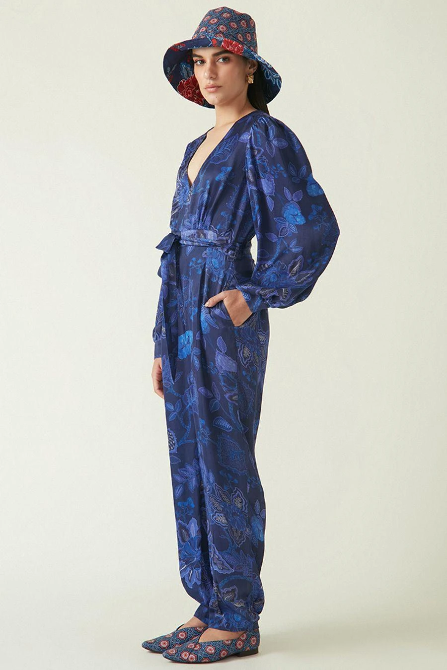Payal Pratap Navy Java Sumba Jumpsuit - Image 2