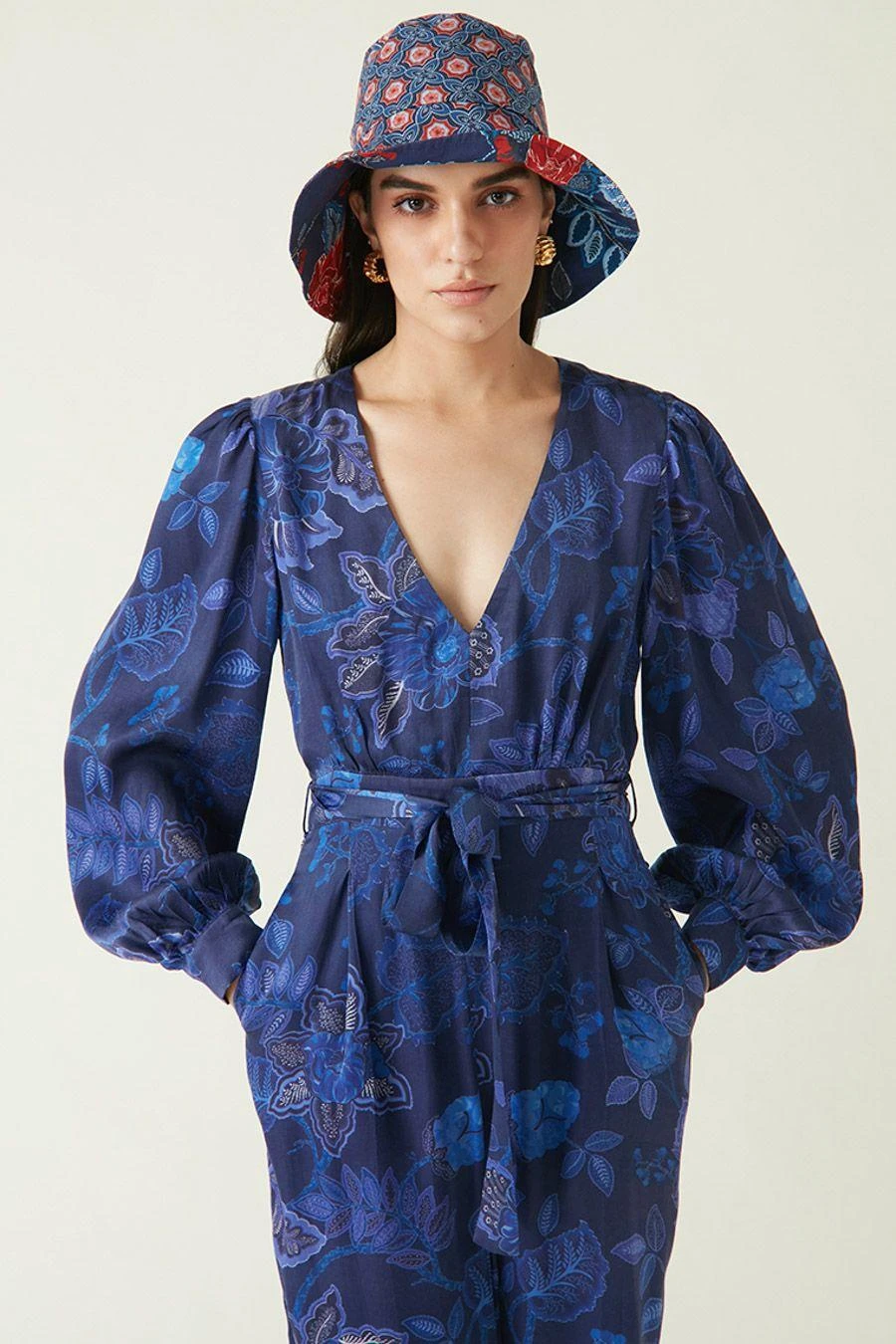 Payal Pratap Navy Java Sumba Jumpsuit - Image 3