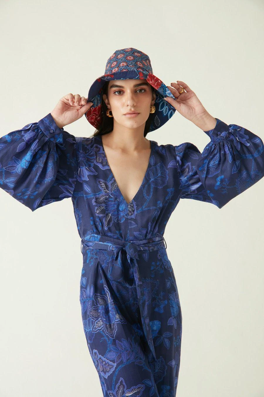 Payal Pratap Navy Java Sumba Jumpsuit - Image 4