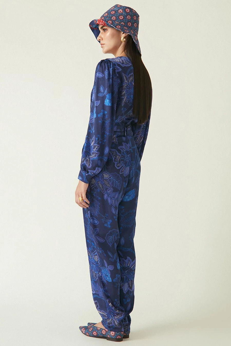 Payal Pratap Navy Java Sumba Jumpsuit - Image 5
