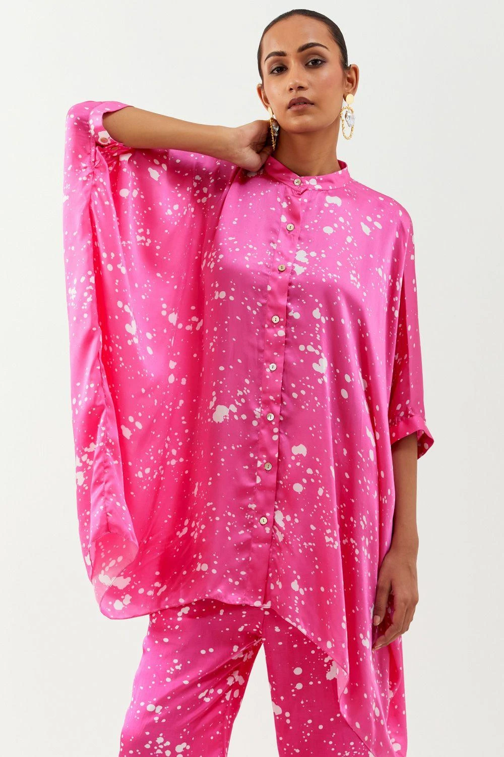 Inca Pink Splatter Poncho - Image 2