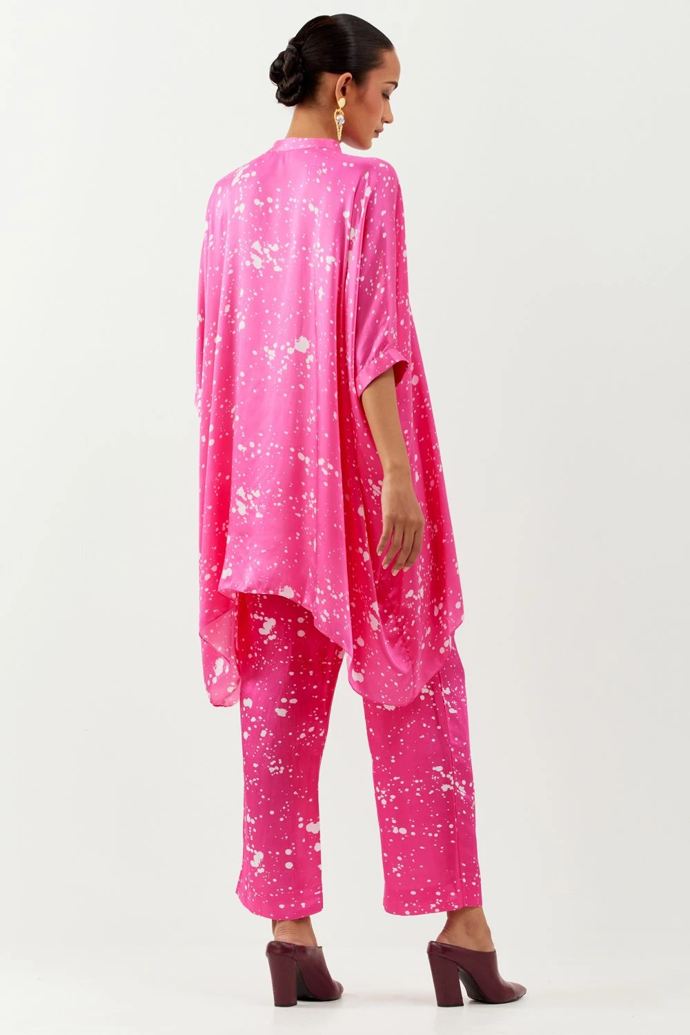 Inca Pink Splatter Poncho - Image 3