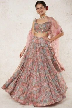 Gopi Vaid Blush Embellished Lehenga Set