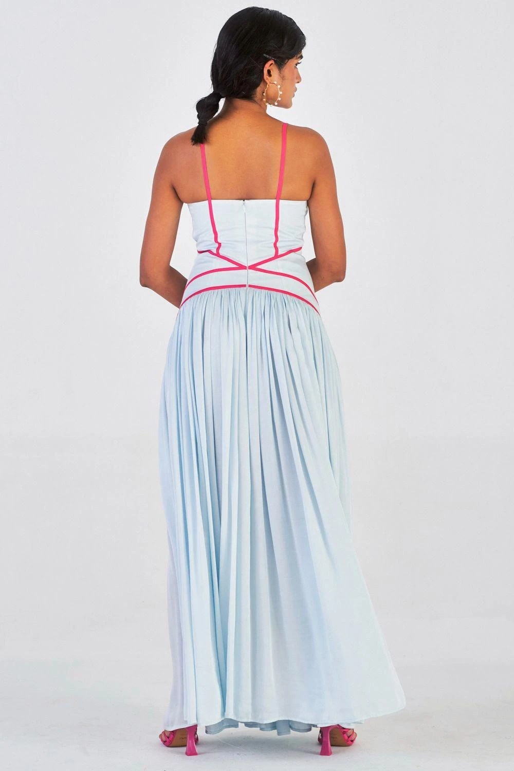 Little Things Powder Blue Strappy Dress - Image 5