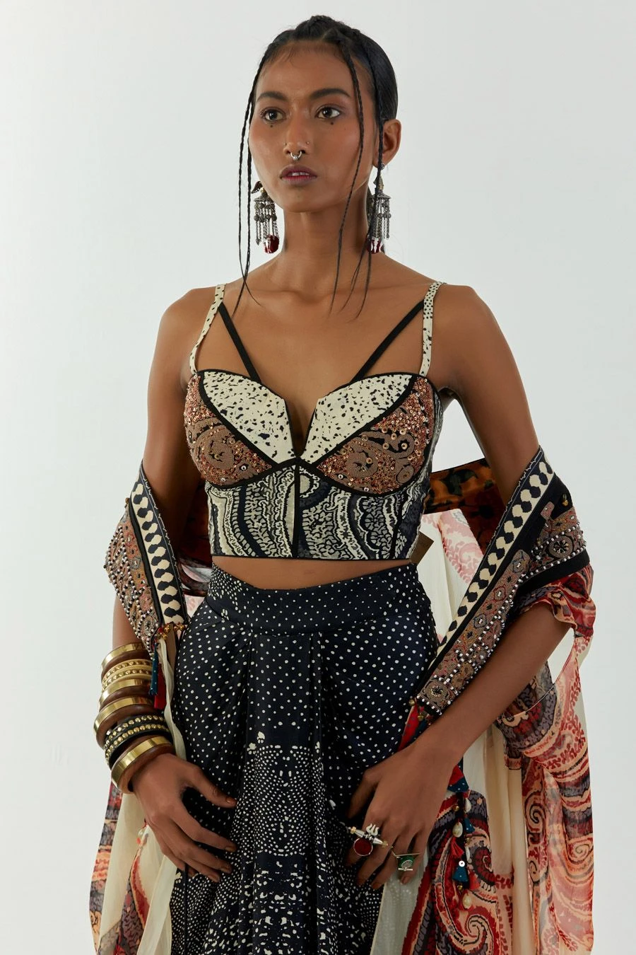 Aseem Kapoor Mogra Embroidered Chandra Corset Blouse - Image 2