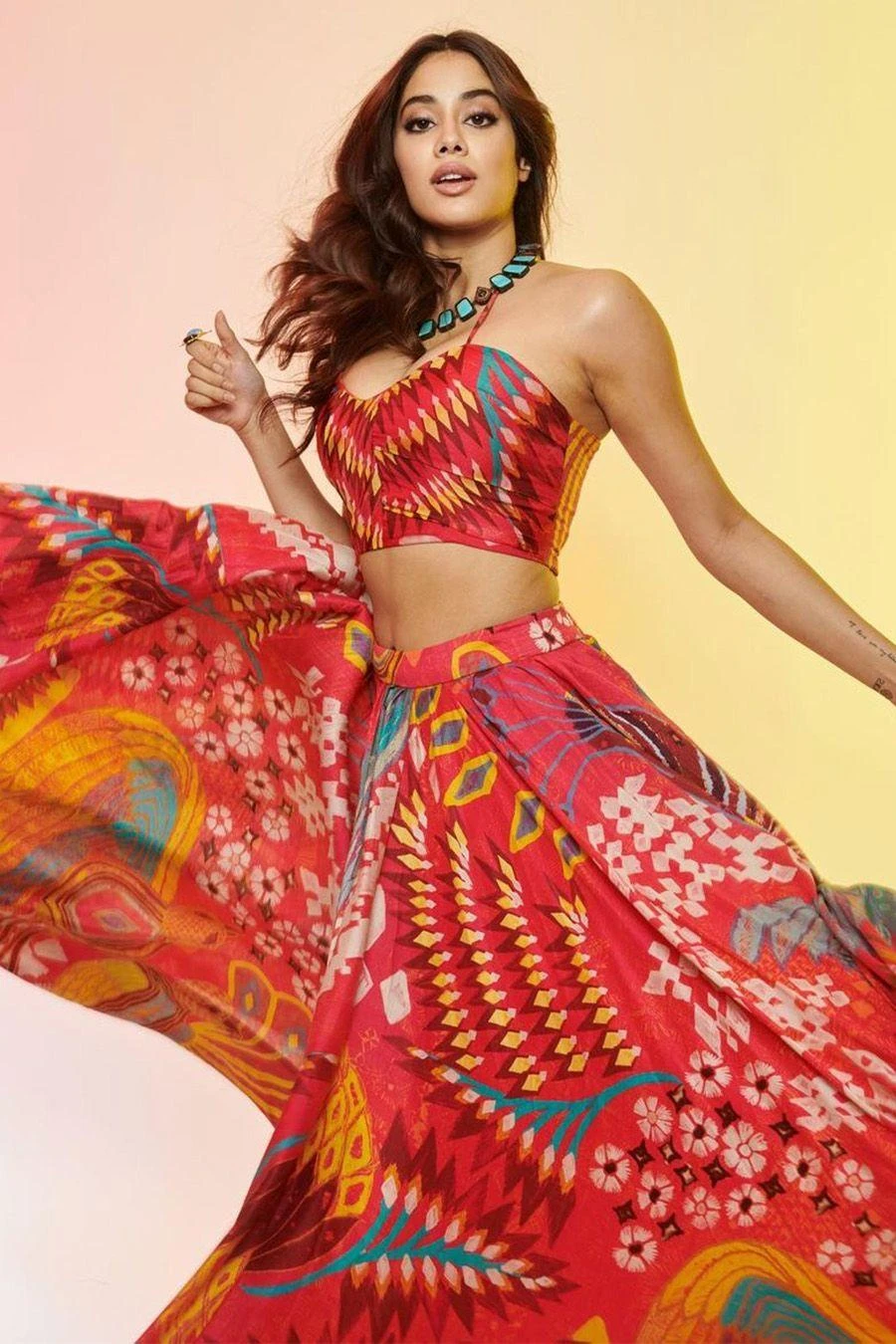 Saaksha & Kinni Pink Abstract Printed Blouse - Image 2