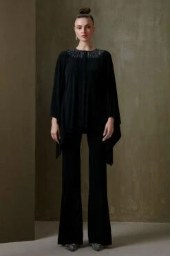 Namrata Joshipura Black Chain Streak Kaftan Top