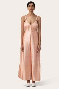 November Noon Juniper Salmon Jumpsuit