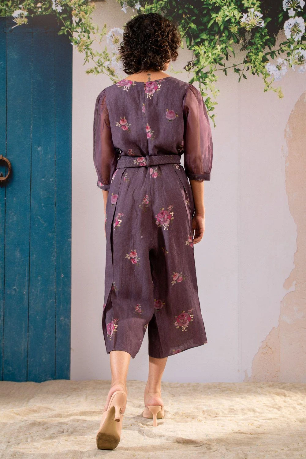 Arcvsh By Pallavi Singh Lavender Rosette Jumpsuit - Image 3