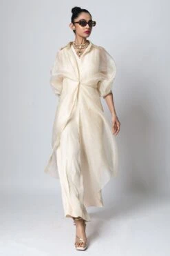 REIK Ivory Moulin Shirt And Noir Jumpsuit