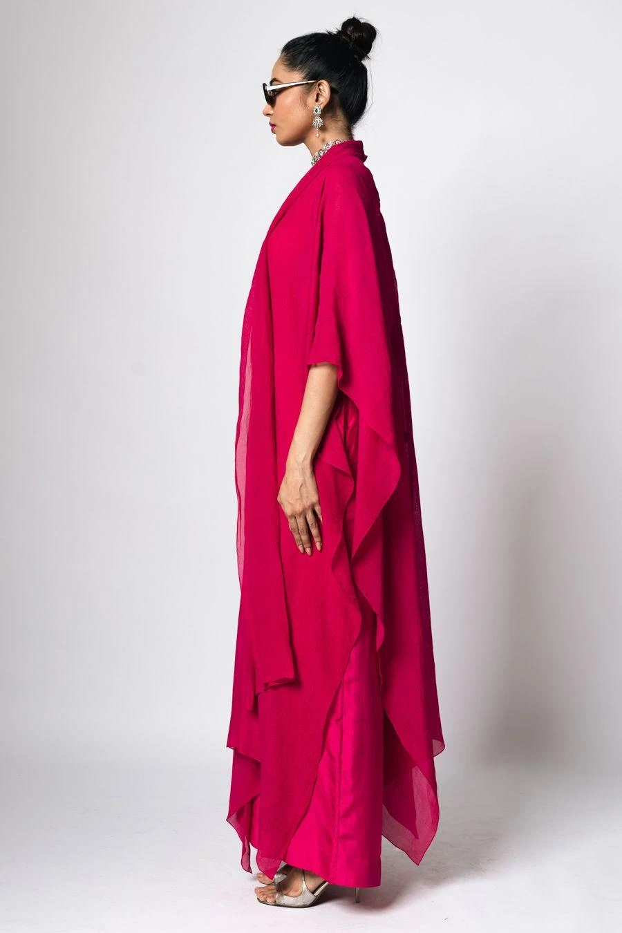 REIK Magenta Sevile Kaftan And Noir Jumpsuit - Image 3