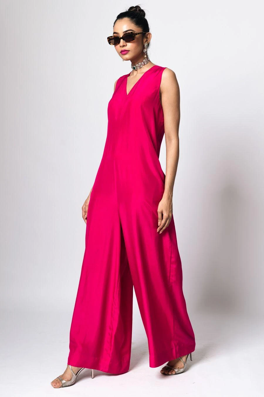 REIK Magenta Sevile Kaftan And Noir Jumpsuit - Image 5