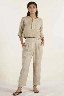 Urbania Crackled Linen Top