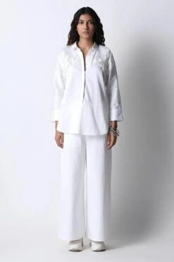 431-88 By Shweta Kapur White Riri Shirt