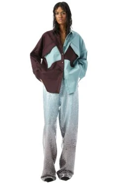 Kanika Goyal Label Crescent Colour Blocked Shirt