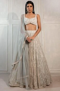 Ritika Mirchandani Green Hand Embroidered Lehenga Set