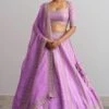 Anushree Reddy Lavender Raw Silk Lehenga Set