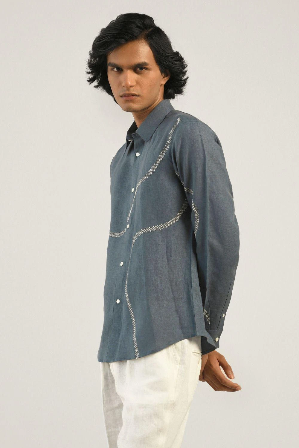 Countrymade Steel Blue Coil Shirt - Image 2