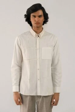 Countrymade Ivory Linen Cotton Shirt