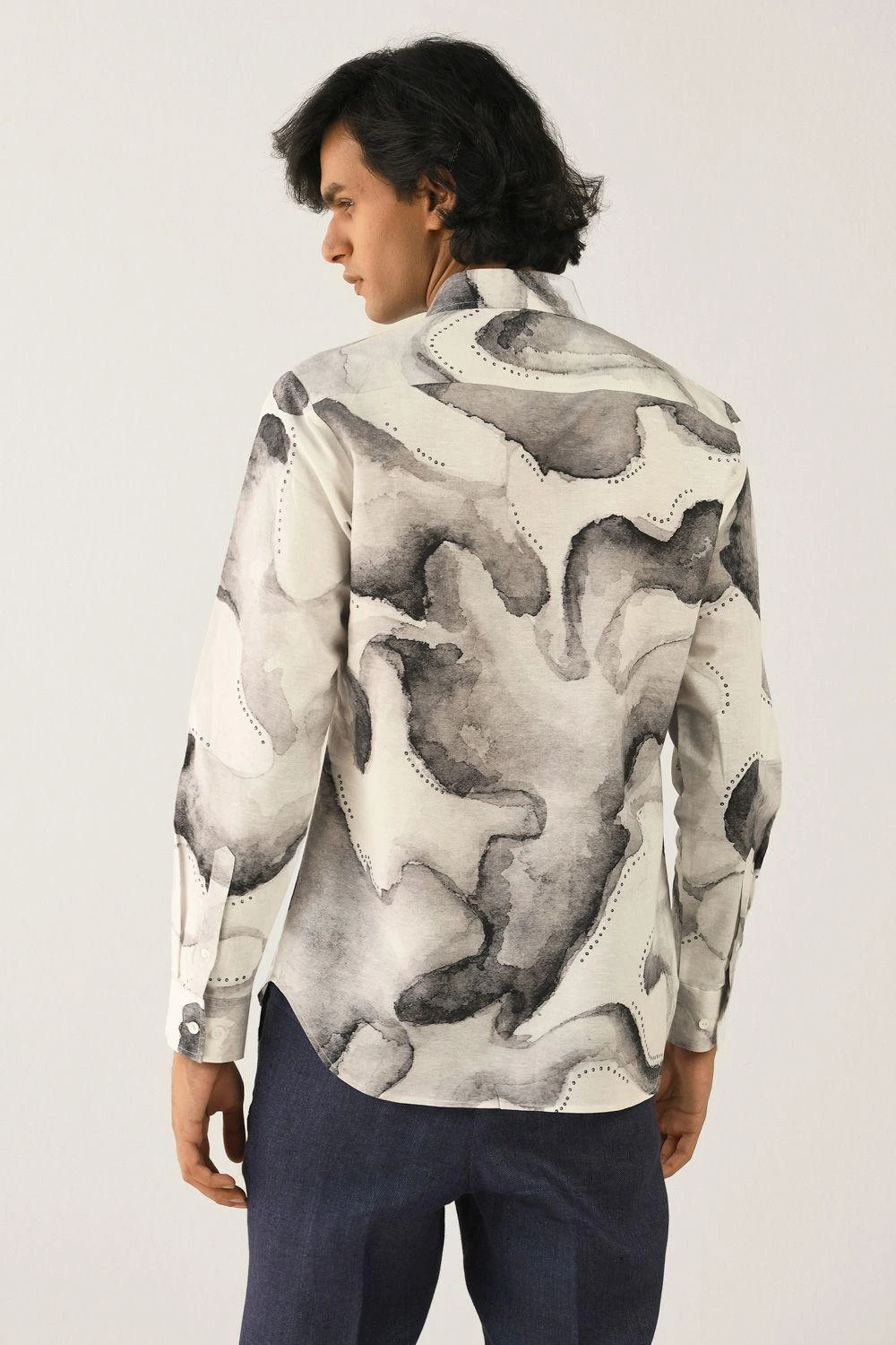 Countrymade Ivory Smoke Screen Print Shirt - Image 4