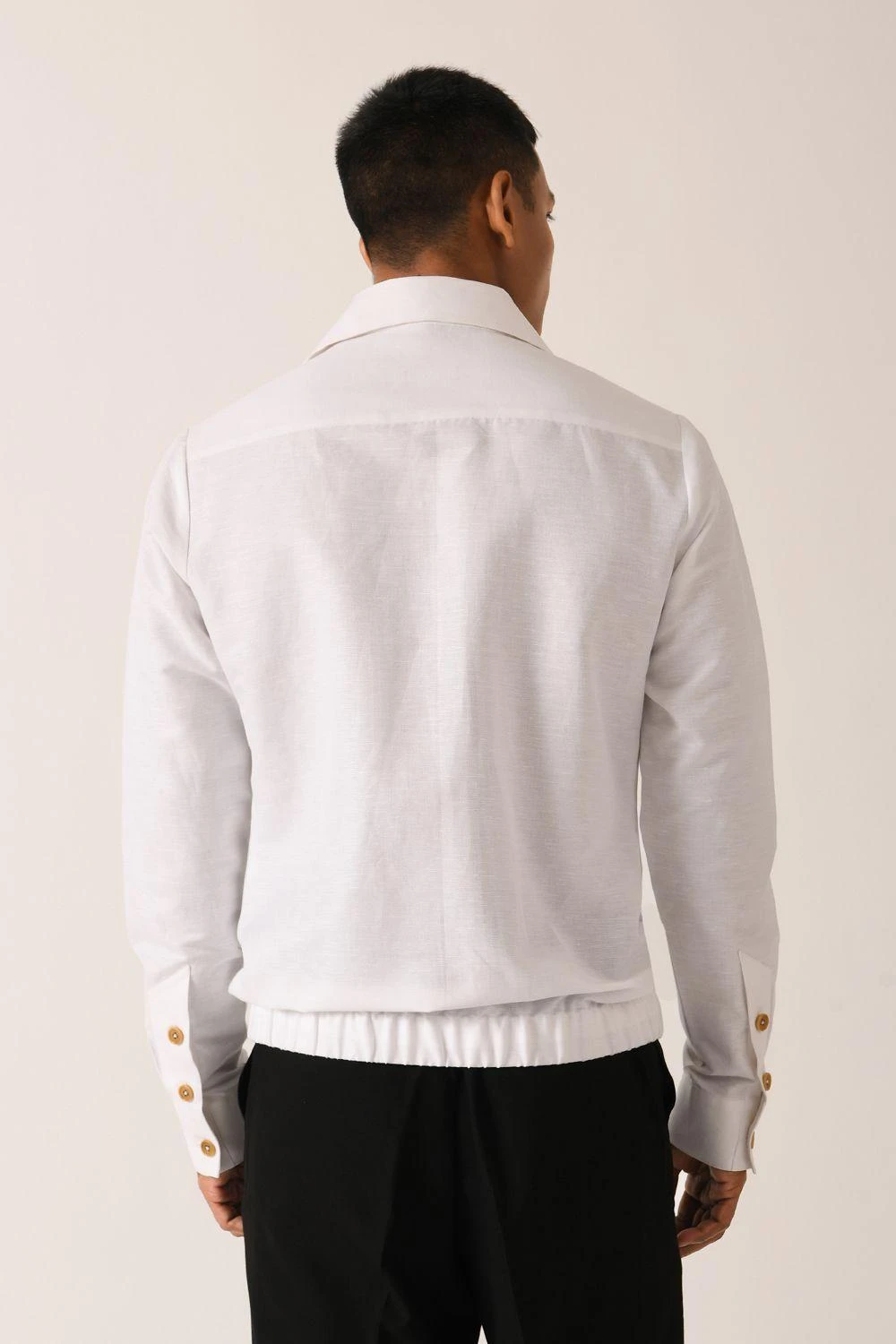 Dhruv Vaish White Bomber Shirt - Image 4
