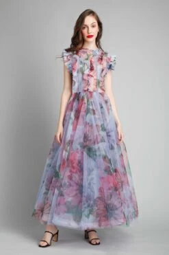 Gauri & Nainika Midi Shirt Dress With Frill Detailing