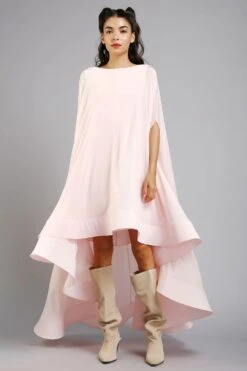 Gauri & Nainika Asymmetrical Cape Dress