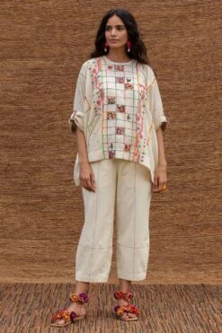 Sunira Designs Kora Embroidered Kimono Top