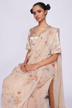 Nadiya Paar Gold Patti Satin Blouse