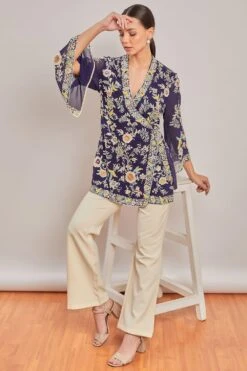 PATINE Wrap Top With Bahaar Jaal Hand Embroidery