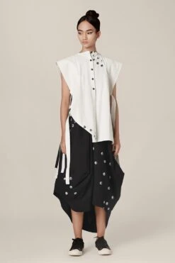 Chola Hand Painted Shirt With Side Ties