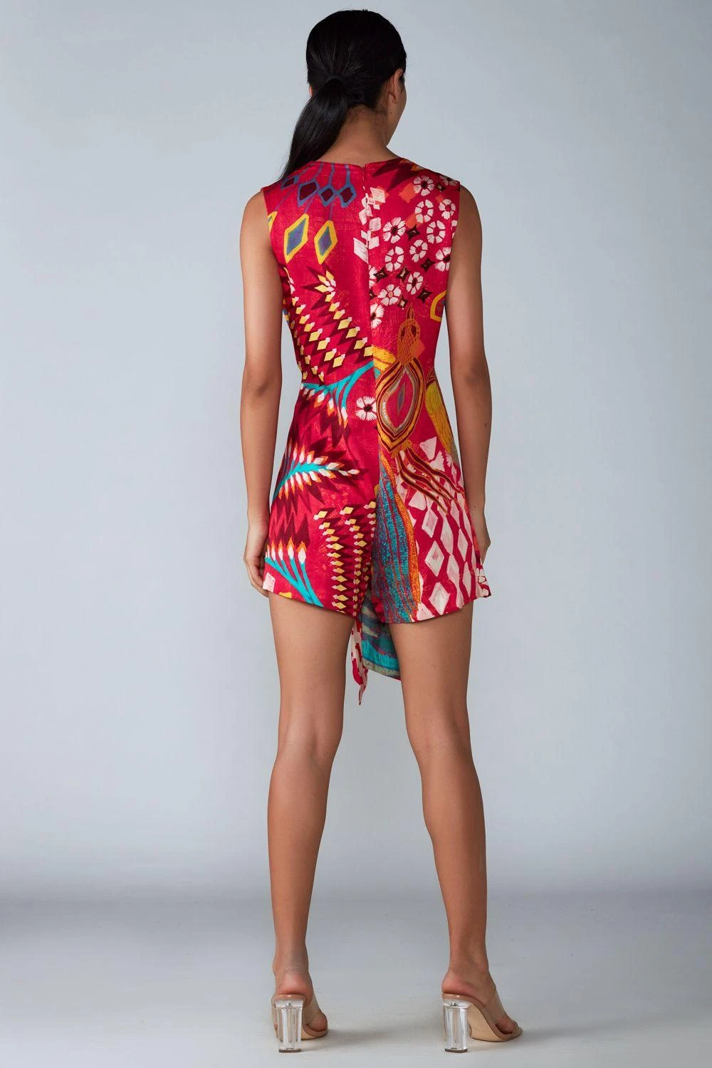 Saaksha & Kinni Pink Abstract Printed Playsuit - Image 2