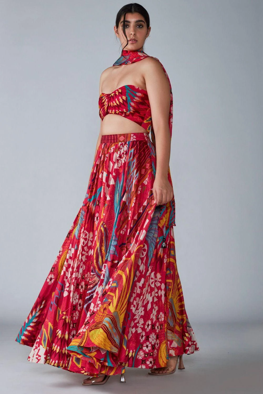 Saaksha & Kinni Pink Abstract Printed Blouse - Image 3