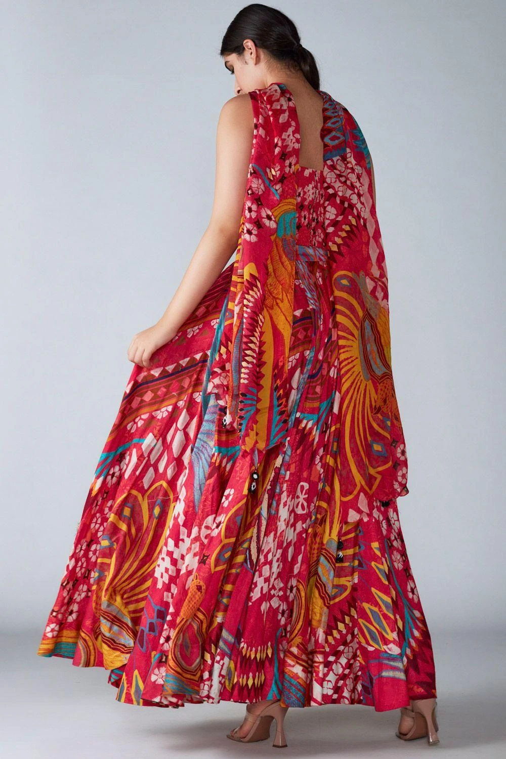 Saaksha & Kinni Pink Abstract Printed Blouse - Image 5