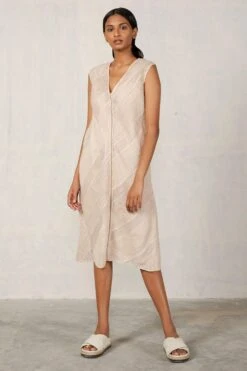 Urvashi Kaur Veiled Rose Theia Dress In Chanderi